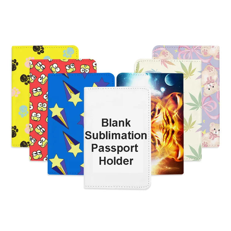 Sublimation Passport Cover BlanksCustom Logo Design Printed PU Leather Sublimation Business Card Passport Holder