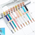 Personalized Crystal Crown Ballpoint Pen Fancy Jewel Metal Design for Women Kids Office School Stationery Advertising Gifts