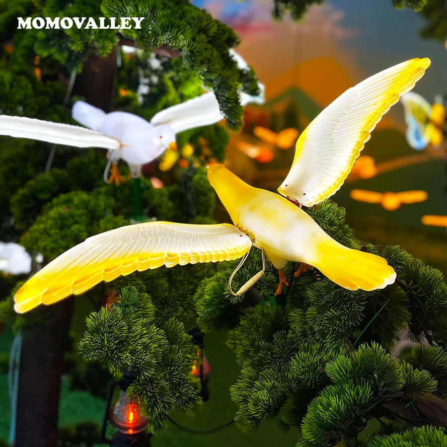 Momovalley Festival New Year Motif l Decoration Holiday Decor Outdoor Project Lights Peace dove  Christmas Decorations
