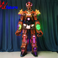 Programmable 3D LED Robot Warrior Mascot Costumes Giant Transformer Stilt Walker Performance Wear with Huge LED Lights