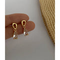 Hollow Irregular Circle Waterdrop Small Stud Earrings 18K Gold Plated Earrings for Women Dainty Korean Cute Elegant Jewelry 2022