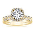 OAHLAN 14K Gold Plated 925 Sterling Silver Bridal Rings Sets Cubic Zirconia Women Engagements Wedding Bands Size 3-Size12