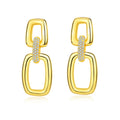 Premium Simple Design Brass Huggie Ear stud 18K Gold Plated Irregular Zircon Women's Wedding Engagement Anniversary Party Gift