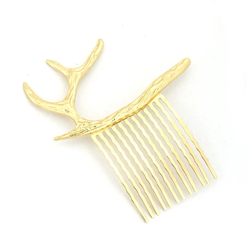 MIO Fashion New Bride Wedding Hair Accessories Girl Decoration Antler Hair Comb Metal Hair Clip for Women