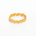 High End 18K Plain Gold Irregular Gold Block Rings Stainless Steel Trendy Simple Gold Plated Jewelry