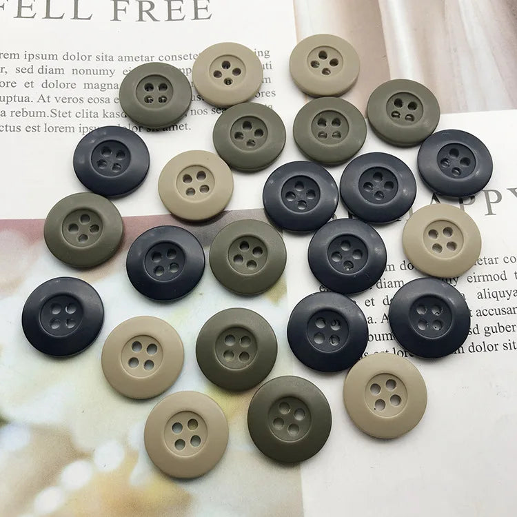 Hot Selling High Quality Sewing 4 Holes Resin Button for Camouflage Clothes