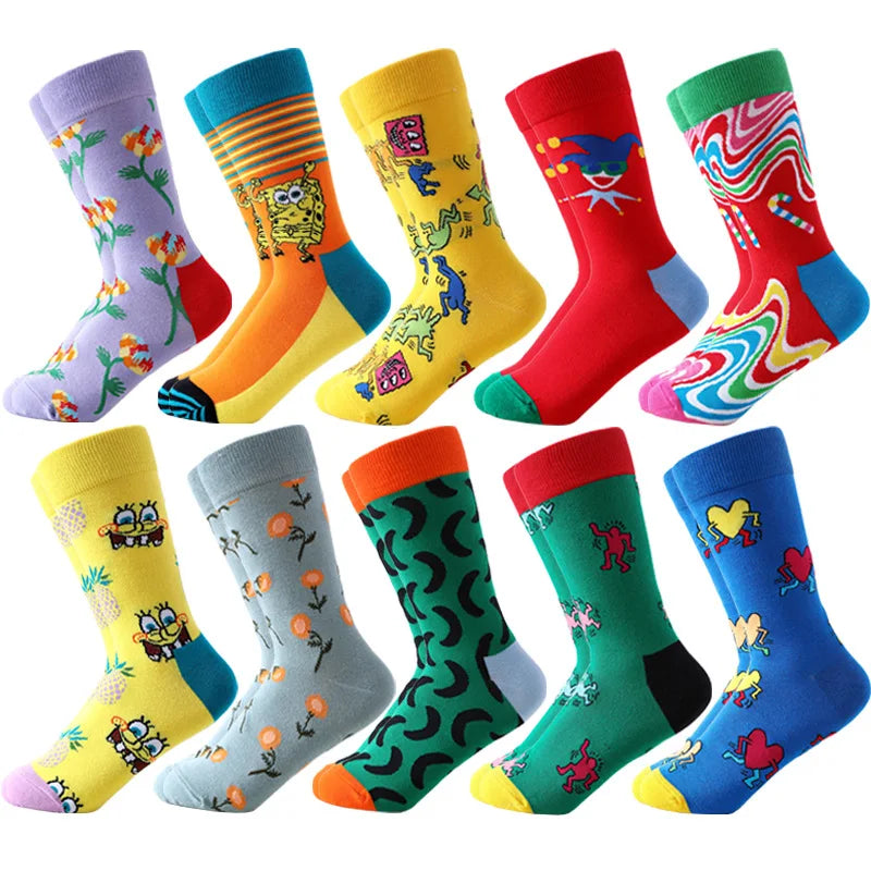 Whale Hottest Fashion Men Anime Funny Cartoon Character Flower Love Novel Interesting Popular Artwork Cool Cotton Unisex Socks
