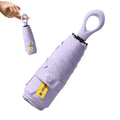 Wholesale 5 Folding Six Bone Mini Black Glue Sunscreen Parasol Umbrellas Small Foldable Ring Handle Sunny and Rainy Umbrella