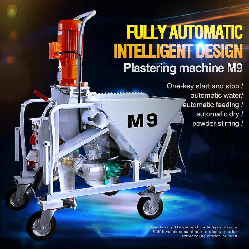 M9 Automatic Construction Machinery Core Pump Motor Mortar Spray Machine for Plastering Engine for Construction Industries