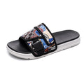 New Color Net Red Men's Slides Women's Personality Couple One-Word Slipper Shoes Trendy Summer Beach Shoes Comfortable Men Women
