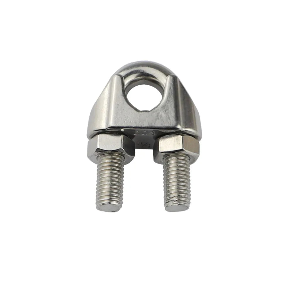 Rigging Hardware U Bolt Saddle Fastener SS304 Wire Rope Cable Clip Clamp