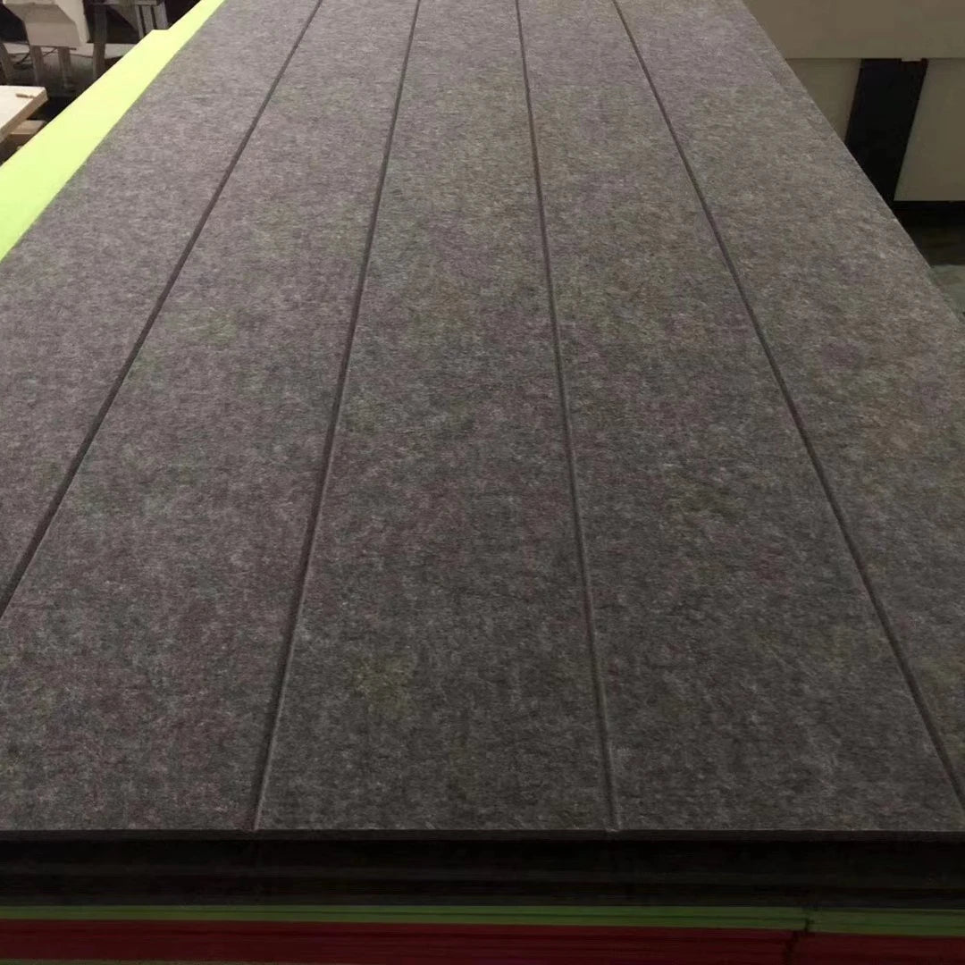 Recycled Material Grooved Decorative Polyester Acoustic Panel Soundproof