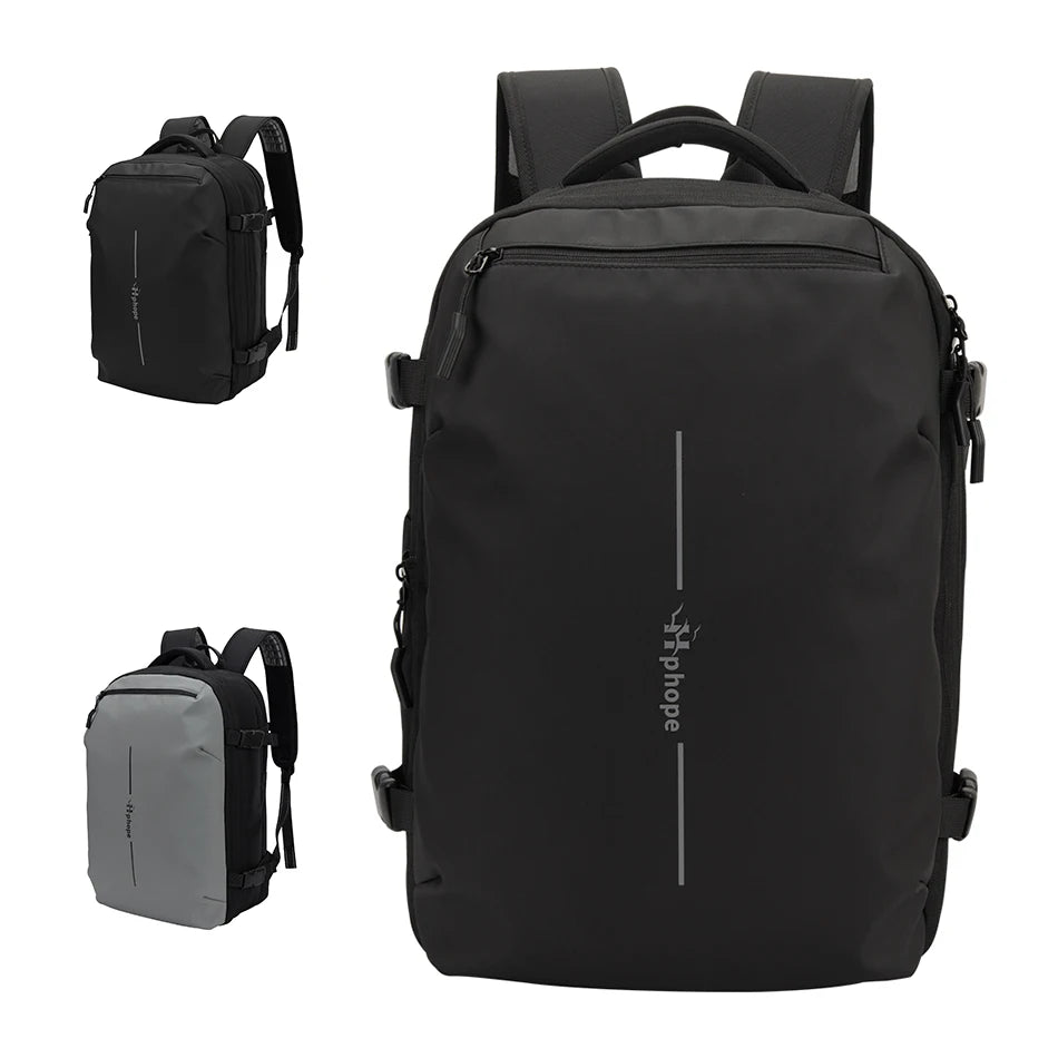 Waterproof Logo Expandable Business Bagpack Laptop Compressor Air Travel Bag Large Capacity Compression Vacuum Backpack