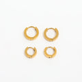 New Trendy Earring 18K Gold Plated Simple Hoop Earrings for Women Mini Stainless Steel Earrings Wholesale