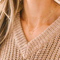 EManco Stylish Double Layer Stainless Steel Hollow Round Pendant Choker Necklace
