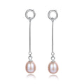 CZCITY Freshwater Pearl Charm Big Drop Elegant Real 925 Needle Girl Jewelry 2024 Trending Earring