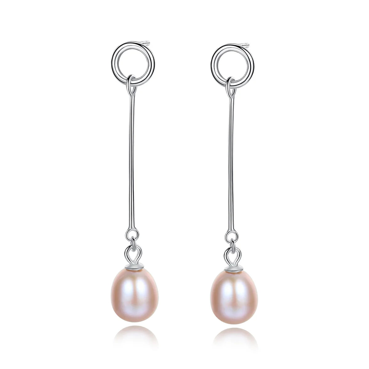 CZCITY Freshwater Pearl Charm Big Drop Elegant Real 925 Needle Girl Jewelry 2024 Trending Earring