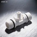 OEM PP Water Inlet Tee Valve Fitting 1/2" NPT X 3/8" OD X 1/2" NPT RV Compatible Quick Connector RO Water Filter System Parts