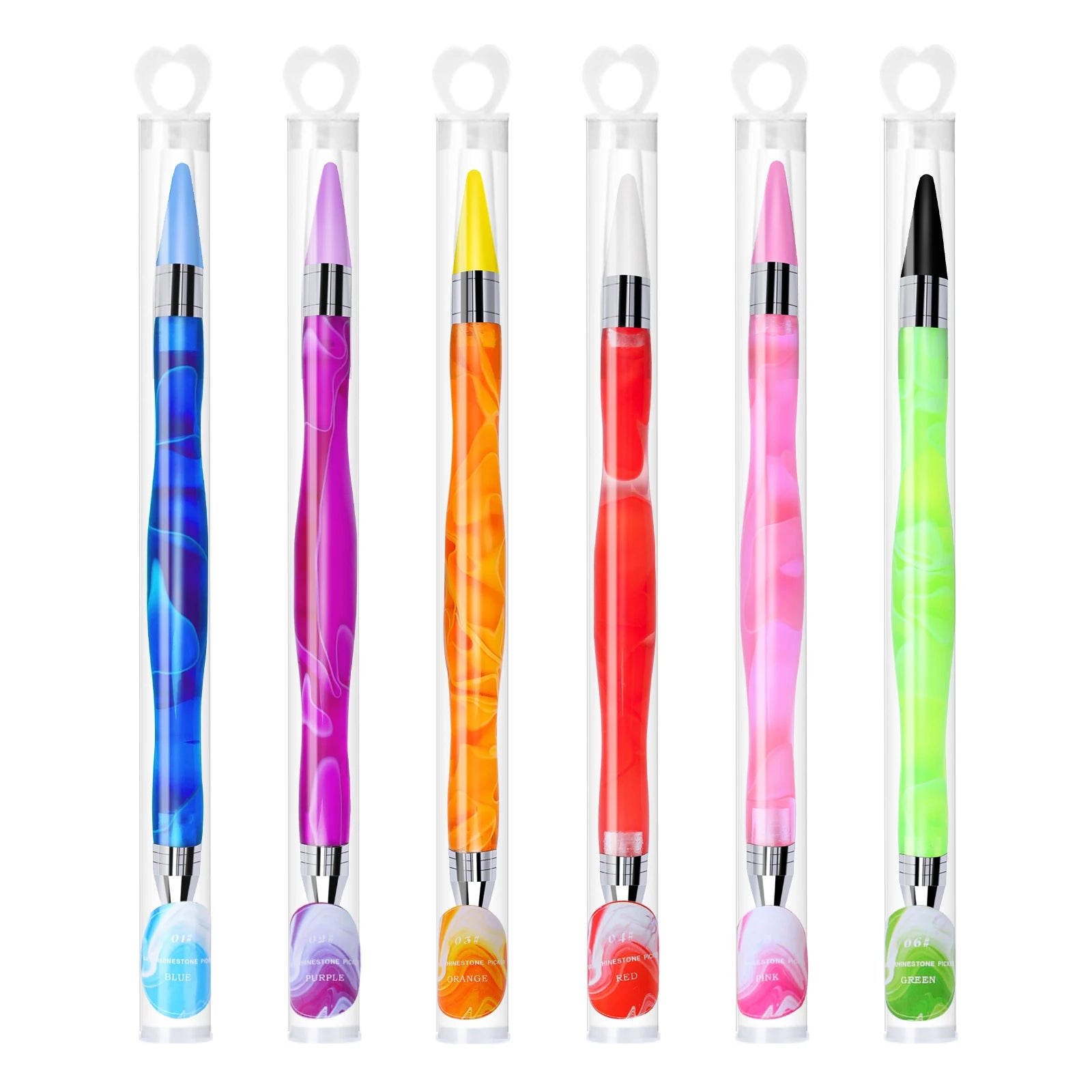New Color Double-Headed Point Drill Pen Comfortable Gourd-Shaped Penholder Acrylic Nail Tool
