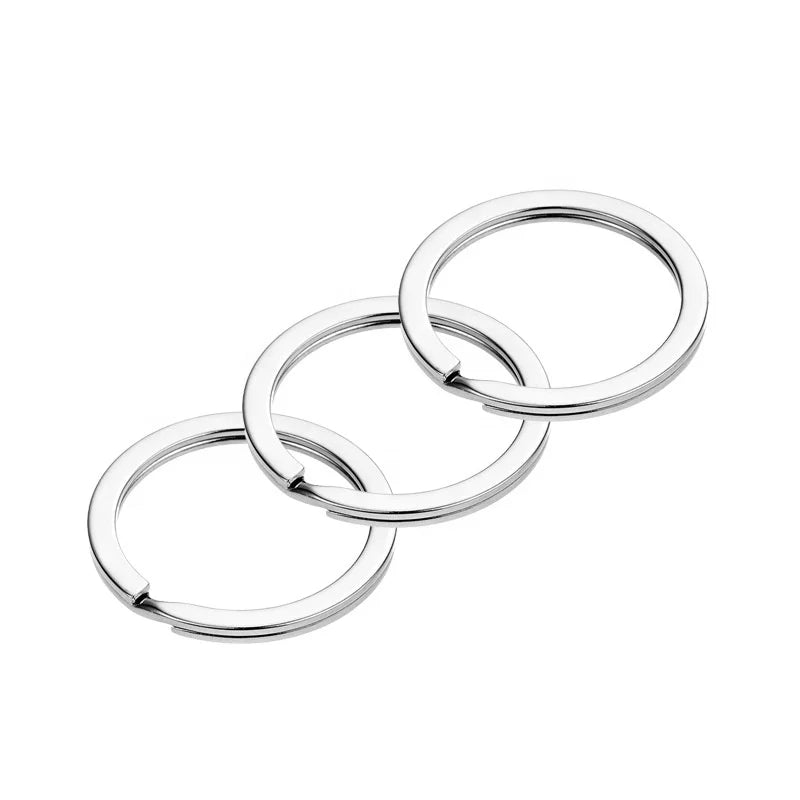 Factory Price Nickle Plated Iron Sliver/Bronze Color Metal Keychain Diy Keychain Accessories Flat Ring for Metal Keychain