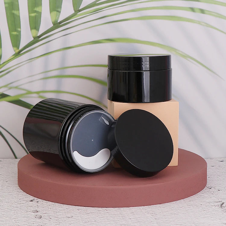 120ml 250ml Black Cosmetic Face Cream PP Jars for Sales