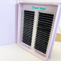 Wholesale Custom XXL  Faux Mink Silk Individual Volume Korean Pbt Brown Cashmere Easy Fan .02 Eyelash Extensions Trays Supplies