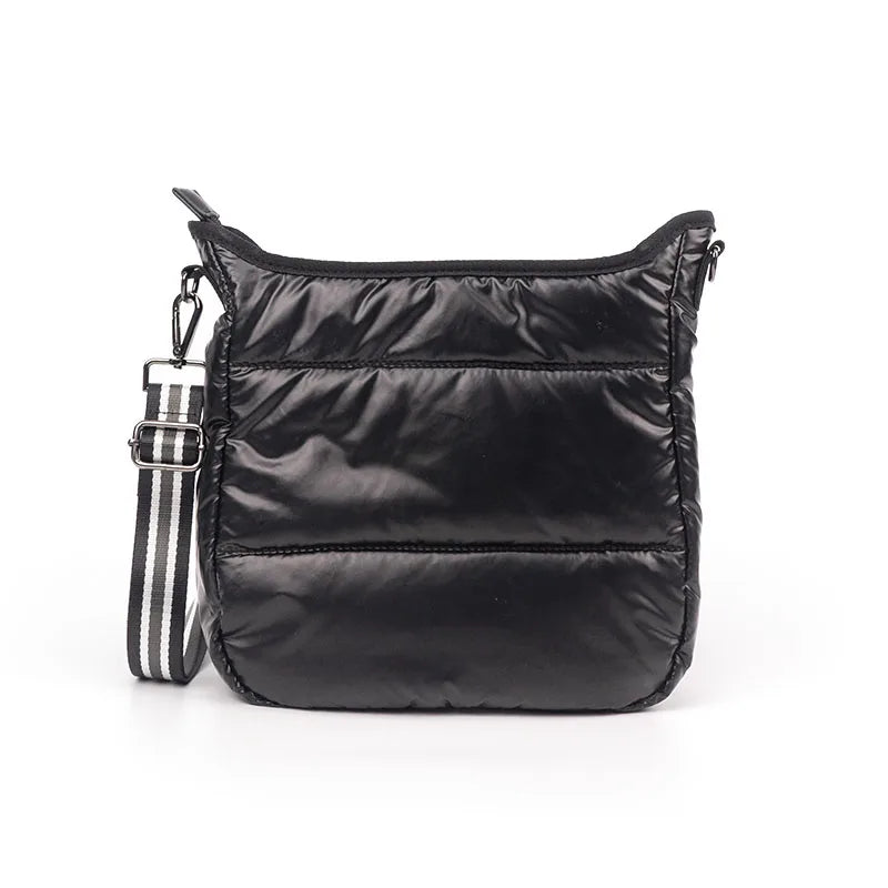 2024 UHP Winter Autumn Women Nylon Wholesale Puffer Crossbody Bag Unisex Nylon Messenger Shoulder Bag