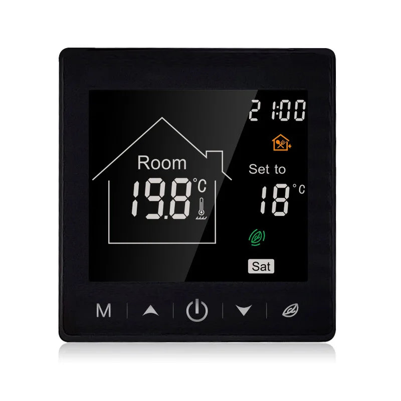 Non Wi-Fi 3A Programmable Large VA Screen Underfloor Heating Thermostat 485 Modbus Water Heating Thermostat for Smart Home