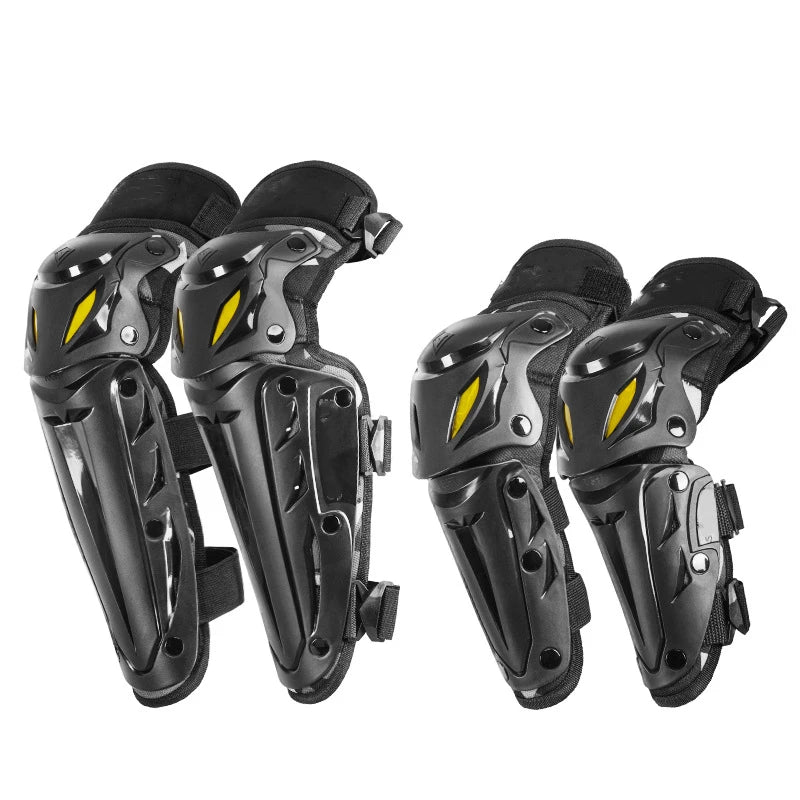 Custom Design Professional Hard Shell Motorcycle Knee & Elbow Protective Gear with Foam Padding Nylon Material for Outdoor Use