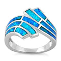 Jewelry Manufacturer Factory Wholesale 925 Silver Custom Opal Ring Sterling Silver Blue Napkin Rings