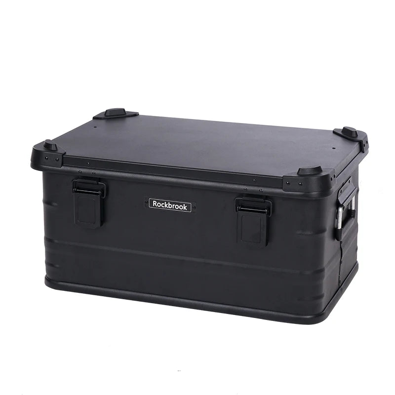30L Aluminum Alloy Open Door Gold Sluice Box Case for Rockbrook Outdoor Camping Travel Portable Top Box Metal Storage