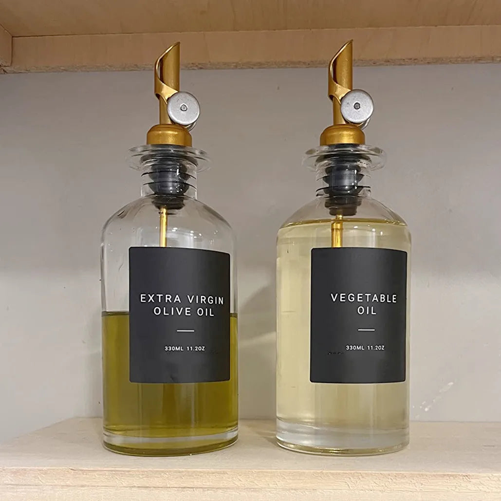 2023 Pop Sale Olive Oil Dispenser Bottle Set Glass Coffee Syrup Dispenser Vinegar Warm Syrup Bottle and Dispenser