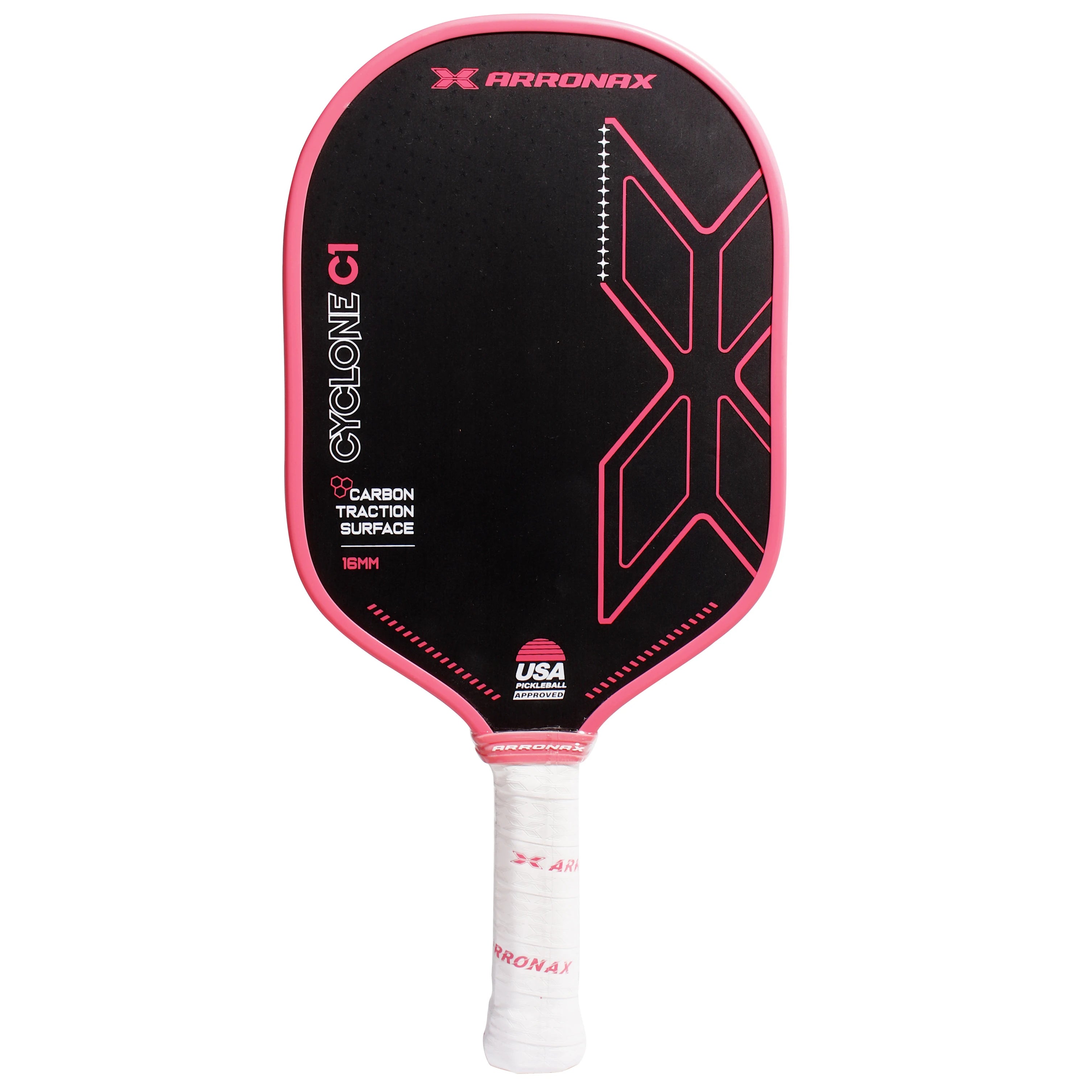 Arronax Lightweight Carbon Friction Surface 16mm Pickleball Paddle Thermoformed Honeycomb PP Core