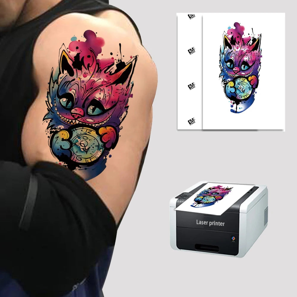 KeMeng AB Series Print Your Own Inkjet Laser A4 Blank Printable Waterslide Tattoo Decal Papers Waterproof Printer Tattoos