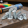 M2-M6 Pan Head Torx Anti-theft Screws DIN7500PE Triangle Teeth Self-tapping Screw Pan Head Thread Rolling Screw Blue White Zinc