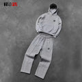 2026 Tracksuits for Men Custom Embroidery Logo Clothes High Quality Baggy Pullover Two Piece Sweatpants and Hoodies Set Men