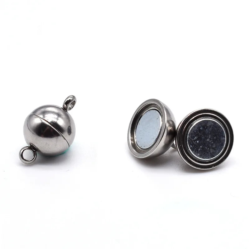 Rose Gold Diy Jewelry Making Finding Accessories Magnetic Connector Stainless Steel Clasps & Hooks for Necklace Bracelet Clasp