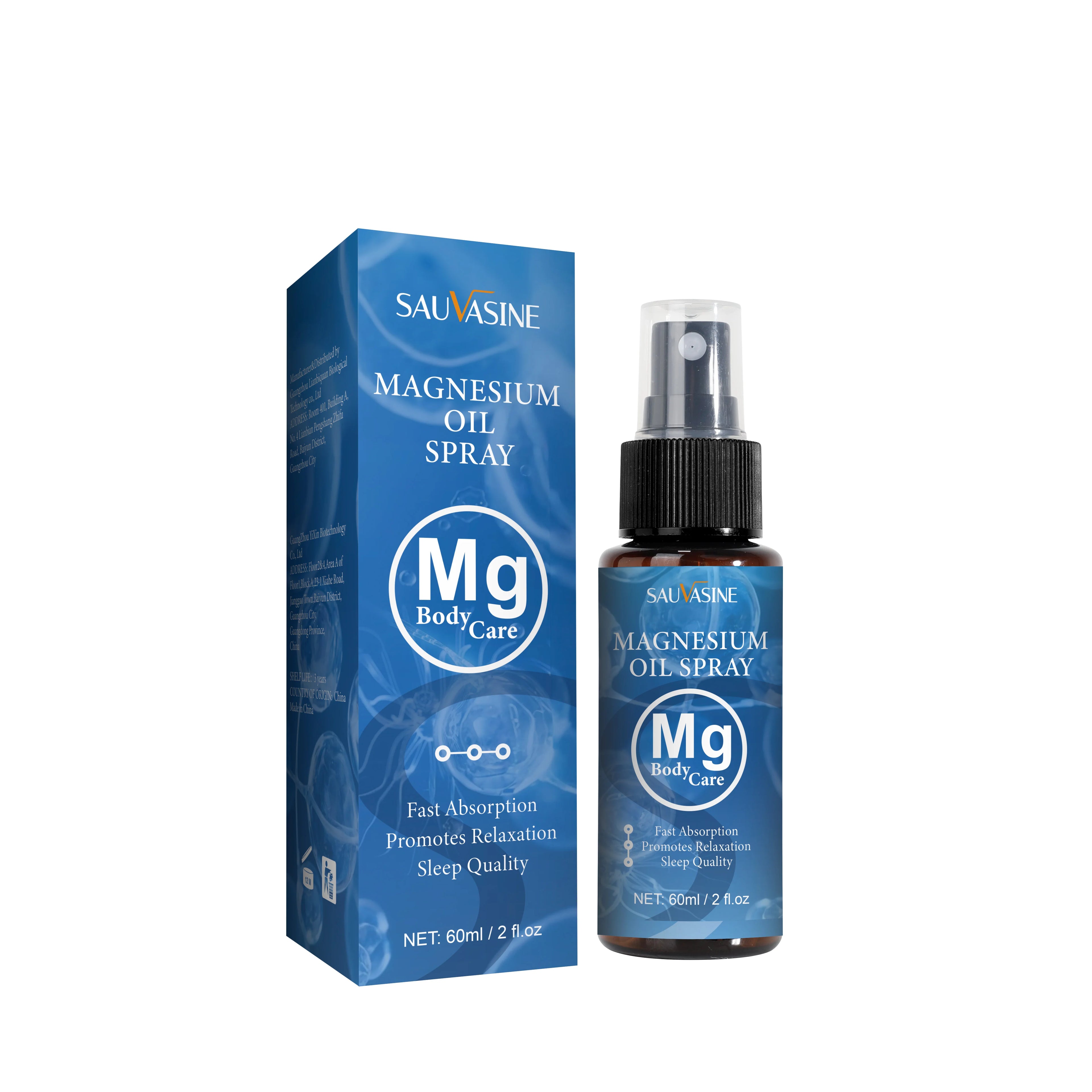 Organic Natural Magnesium Oil Spray for Feet Sleep Pure Essential Oil Daily Use