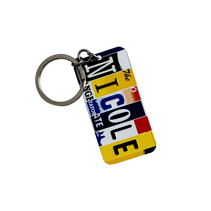Promotional Keyring Custom 3d Logo Letters Metal Key Chains Soft Enamel Keychain Custom Logo Cartoon Cute KeyChain