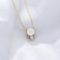 Natural Opal Charm Elegant 925 Sterling Silver Gemstone Necklace Jewelry Women
