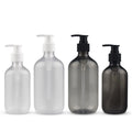 Custom 300ml 500ml Frosted clear Pet Plastic Cosmetic Shampoo Bottle for Hair Shower Gel Conditioner