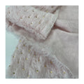 Oem Custom China Manufacture 100% Polyester Brushed Embroidered Beads Minky Plush Artificial Fake Faux Fur Fabric for Girls Home