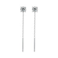 Factory Wholesale Classic Design Fashion Jewelry Sparkling Earrings Long Tassels 925 Sterling Silver Ladies Moissanite Earrings