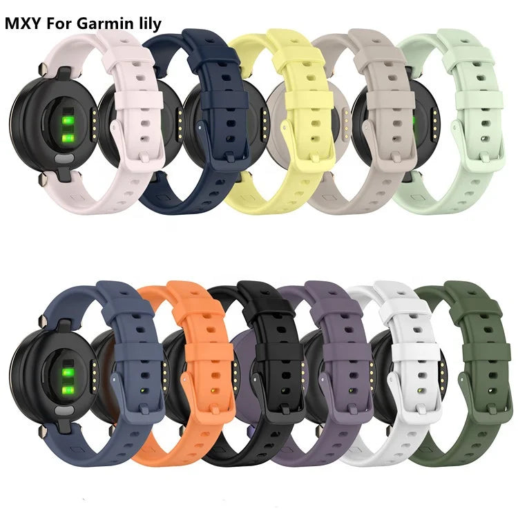 New Launch Silicone Watch Band with Tools Replacement Wristband Strap for Garmin Lily Women Smart Watch