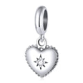 925 Sterling Silver Starburst Love Charm Dangle Beads Fit Charm Bracelet Bangle DIY Woman Fashion Jewelry Gift SCX132