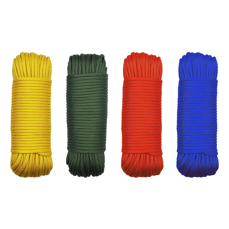 30meters 100ft 750lb Parachute Cord With 11 Inner Cores 100% Polyester  750lb Paracord