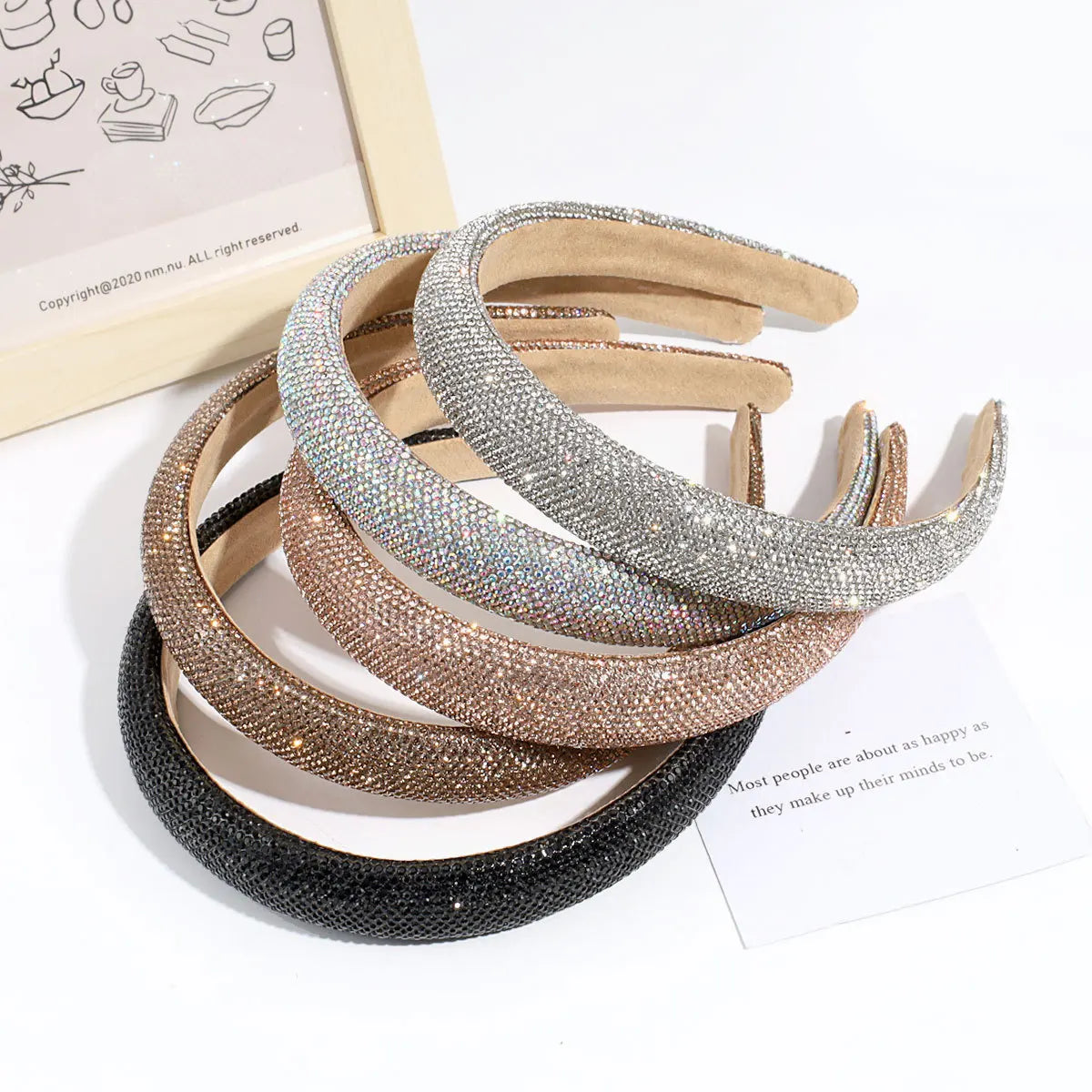 Wholesale Euro-american Rhinestone Hair Hoop Sparkling Diademas Bling Diamond Vinchas Exquisite Sumptuous Hair Accessories Women
