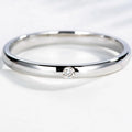 Single Stone Natural 18K Pure Solid Yellow White Rose Gold Engagement Wedding Party Ring 2mm-3mm Width Featuring Diamond Jewelry