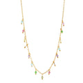 Daidan Beaded Necklace Boho Necklace Silver 925 Gold Plated Jewelry Green Purple Colorful 18K Gold Choker Beaded Necklace