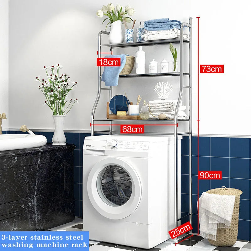3 Tier Stainless Steel Washing Machine Shelf Rackwashing Machine Rack